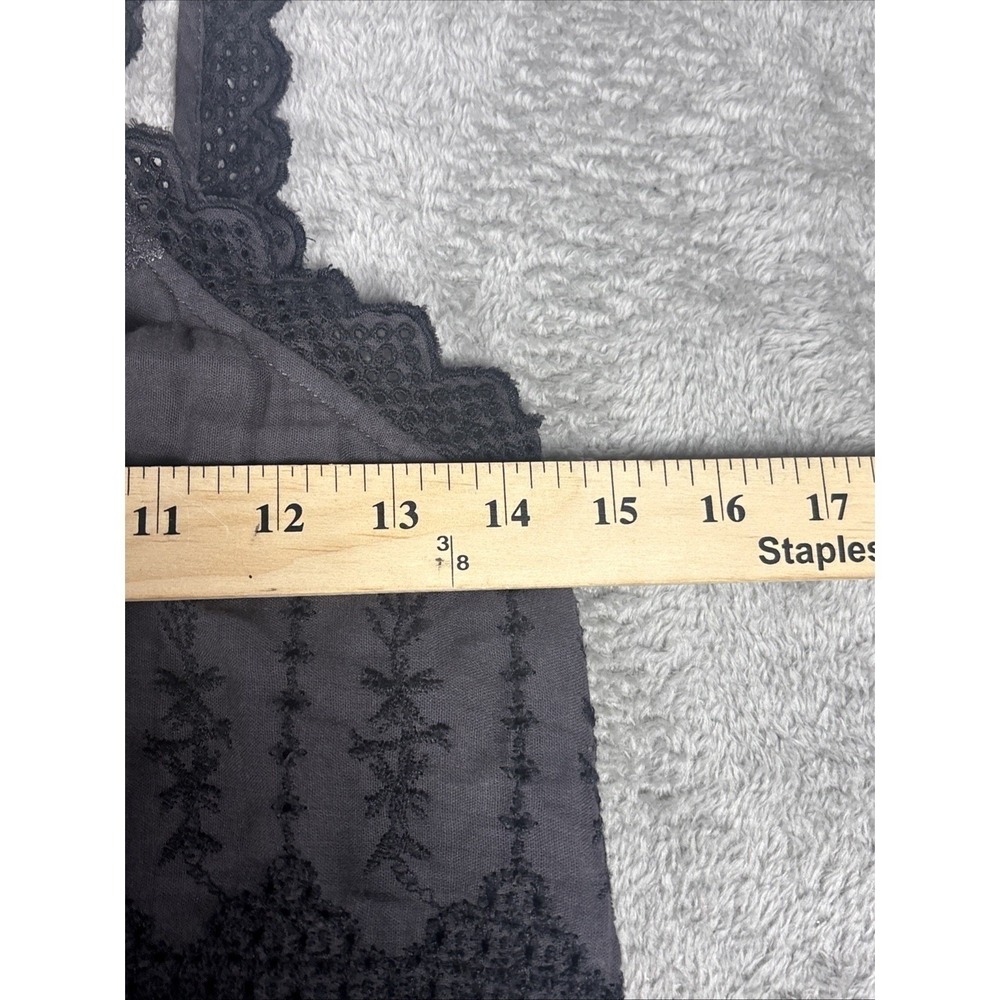American Eagle Outfitters Dark Gray Front Tie Lace Tank Top Women's Size XS - Picture 3 of 7